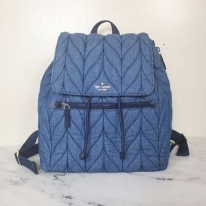 kate spade Quilted Denim Blue Backpack